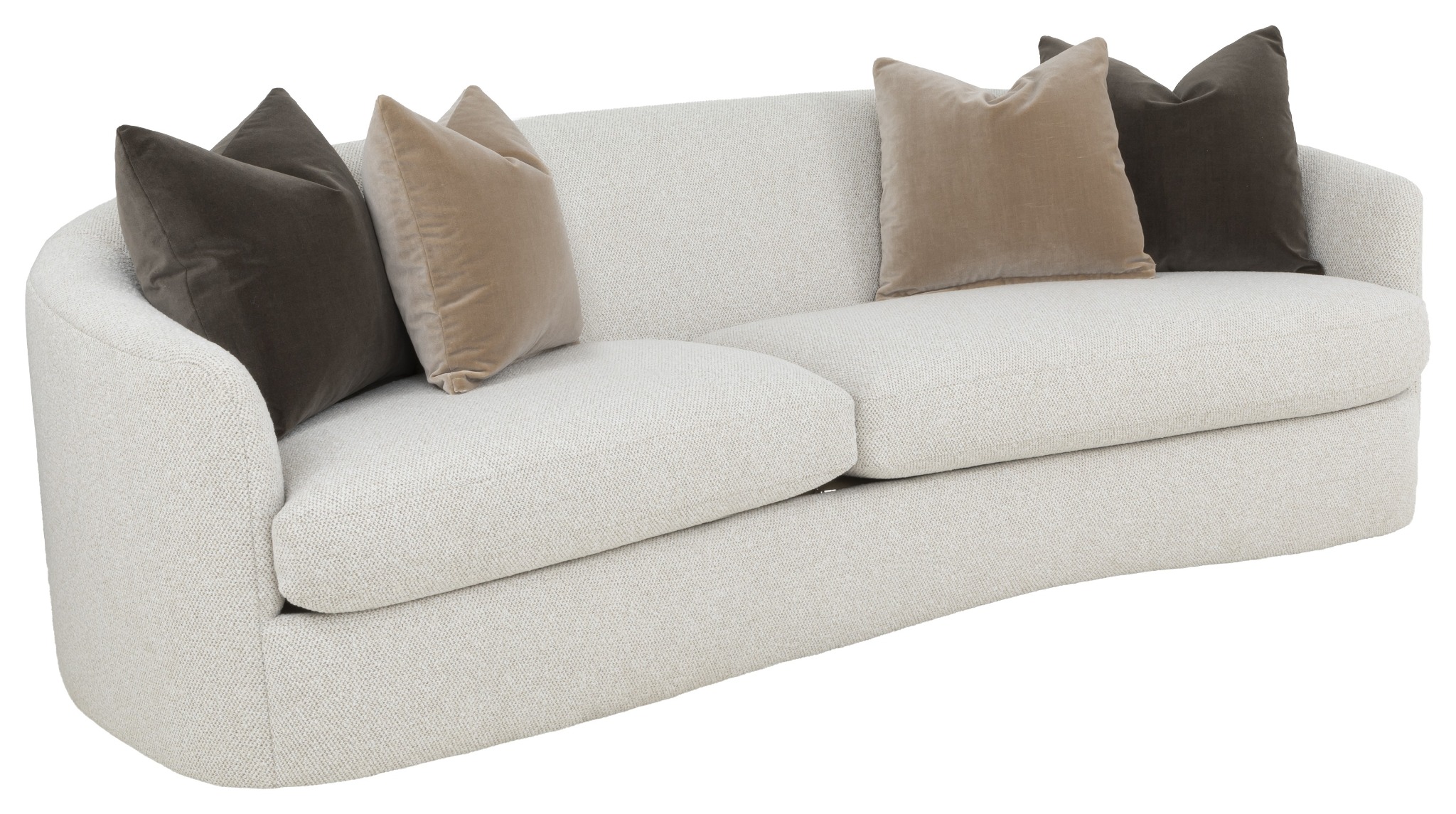 Curved upholstered sofa design